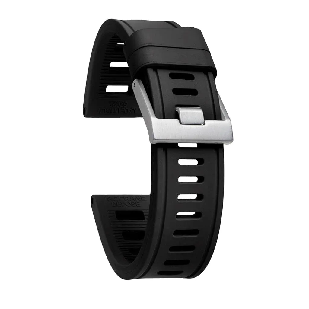 ISOfrane Black Rubber Watch Strap