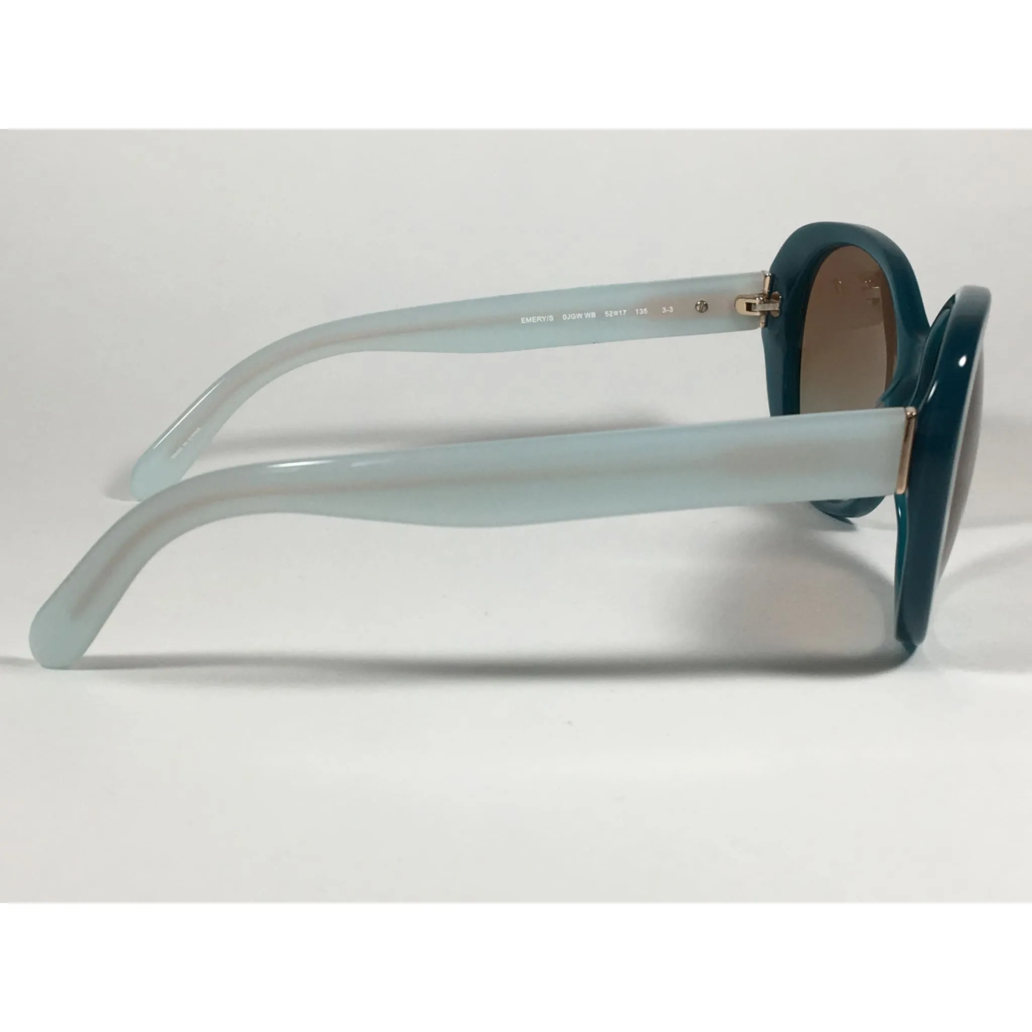 Kate Spade Emery Cat Eye Sunglasses Aqua Sea Glass Brown Gradient Lens Emery/s 0JGW WB