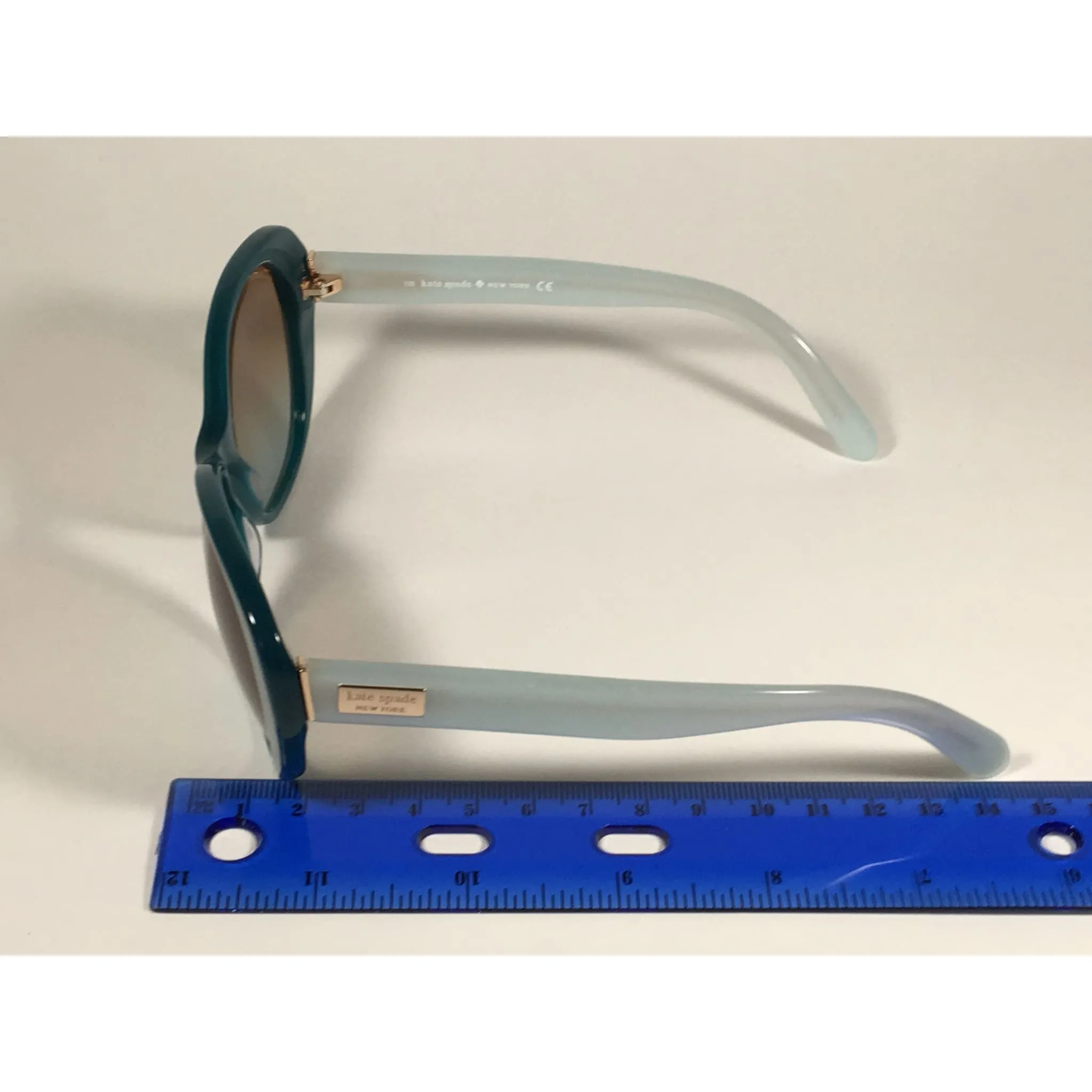 Kate Spade Emery Cat Eye Sunglasses Aqua Sea Glass Brown Gradient Lens Emery/s 0JGW WB