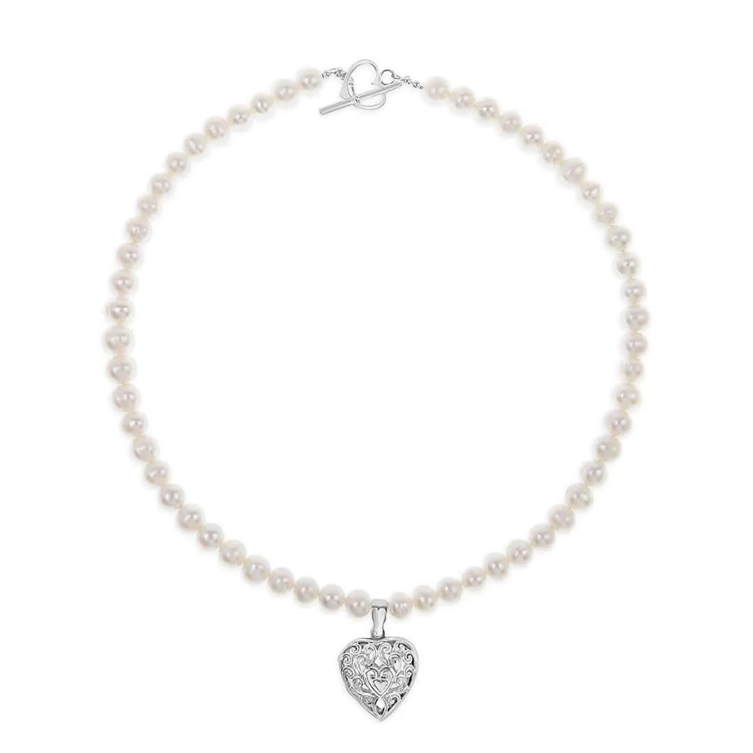 Keepsake Heart | Ivory Pearls