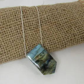 Labradonite Gemstone Timeless Pendant  Necklace