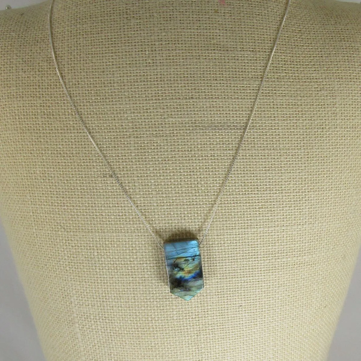 Labradonite Gemstone Timeless Pendant  Necklace