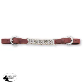 Latigo Leather Curb Strap with Stainless Steel Chain