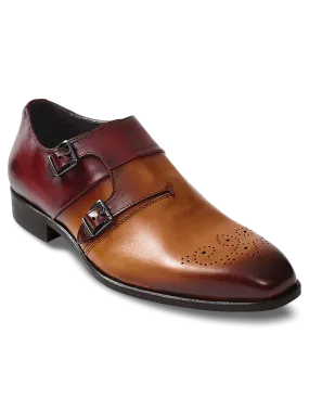 Lawson Monk Strap - Chestnut/burgundy