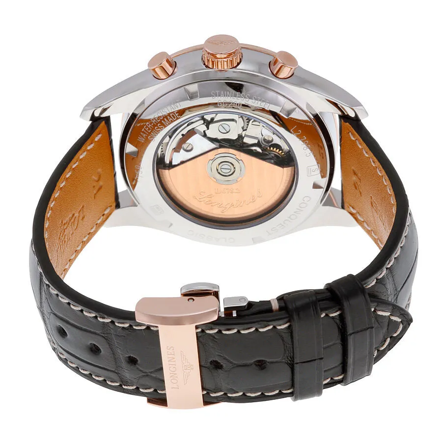 Longines Conquest Black Dial Chronograph Automatic Men's Watch L27985523 L2.798.5.52.3