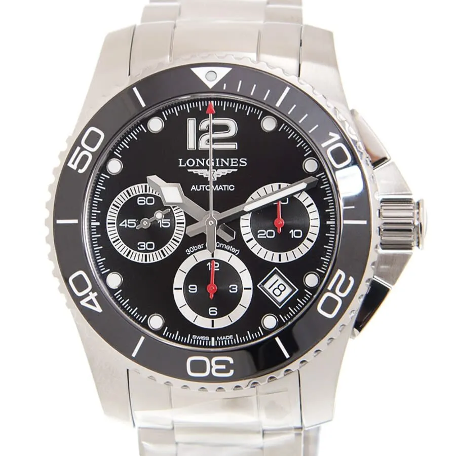 Longines Hydroconquest Chronograph Automatic Black Dial Unisex Watch L37834566