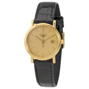 Longines Presence Champagne Dial Ladies 18K Yellow Gold Watch L4.279.6.32.0