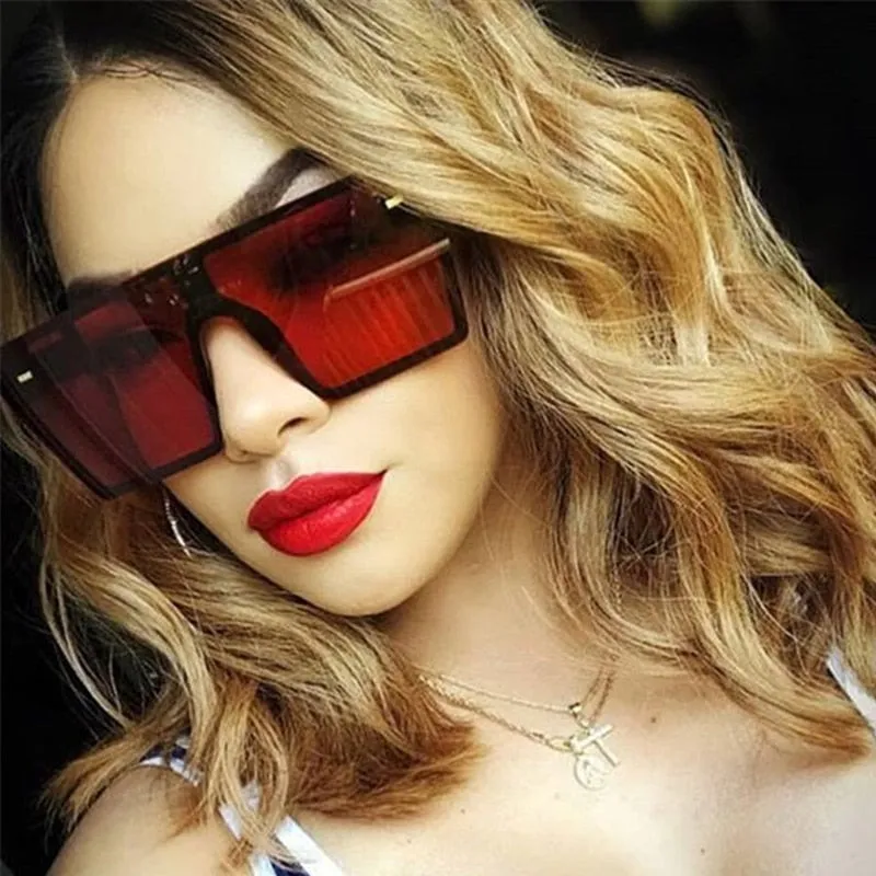 Luxury Brand Fashion Flat Top Sunglasses