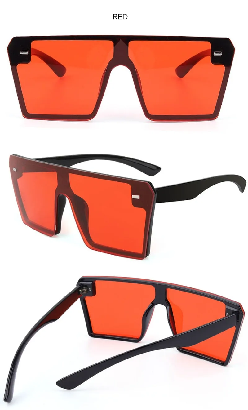 Luxury Brand Fashion Flat Top Sunglasses