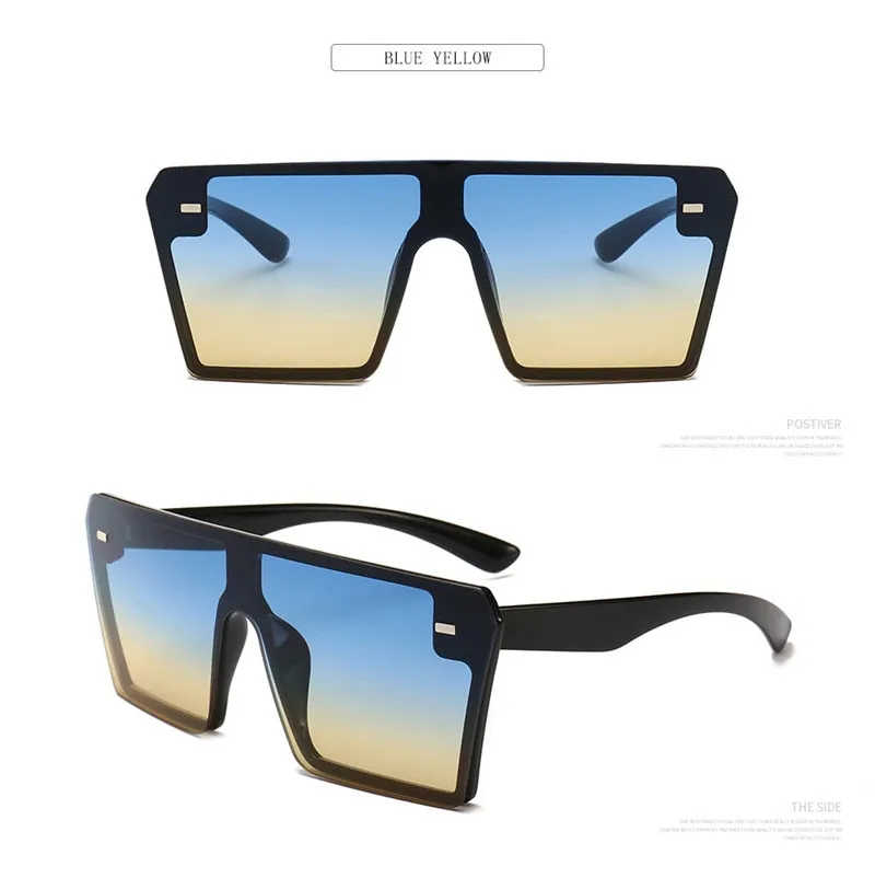 Luxury Brand Fashion Flat Top Sunglasses