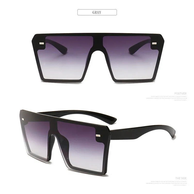 Luxury Brand Fashion Flat Top Sunglasses