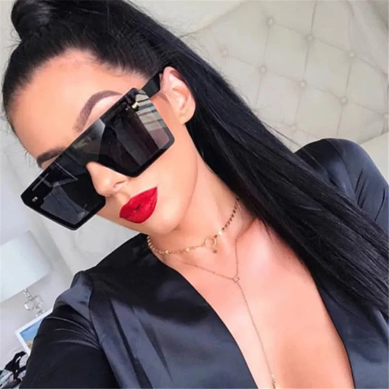Luxury Brand Fashion Flat Top Sunglasses