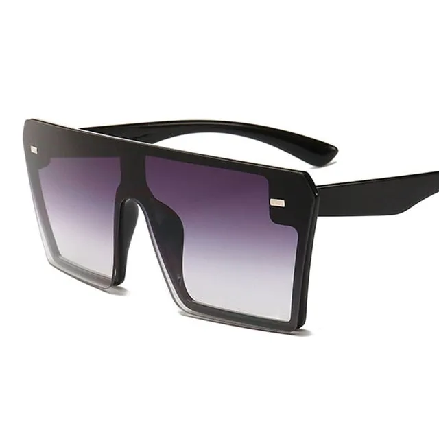 Luxury Brand Fashion Flat Top Sunglasses