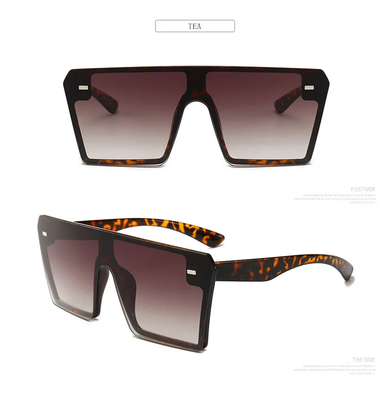 Luxury Brand Fashion Flat Top Sunglasses