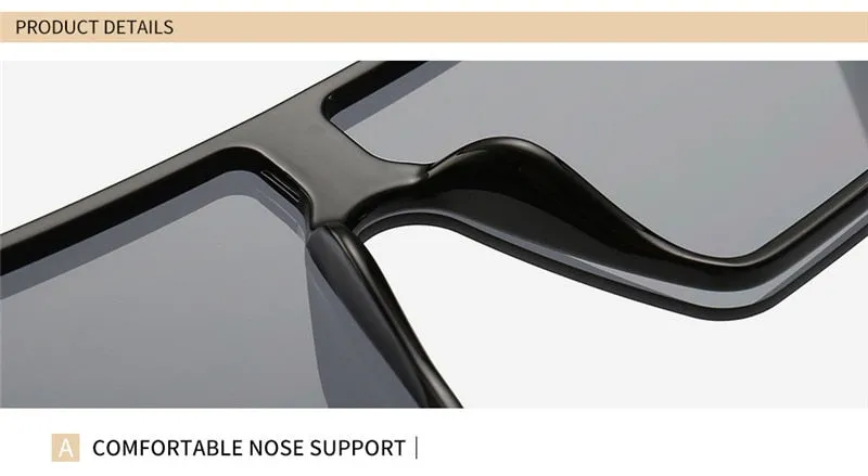 Luxury Brand Fashion Flat Top Sunglasses