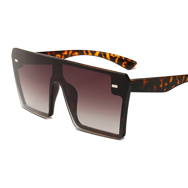 Luxury Brand Fashion Flat Top Sunglasses