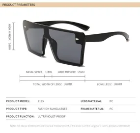 Luxury Brand Fashion Flat Top Sunglasses