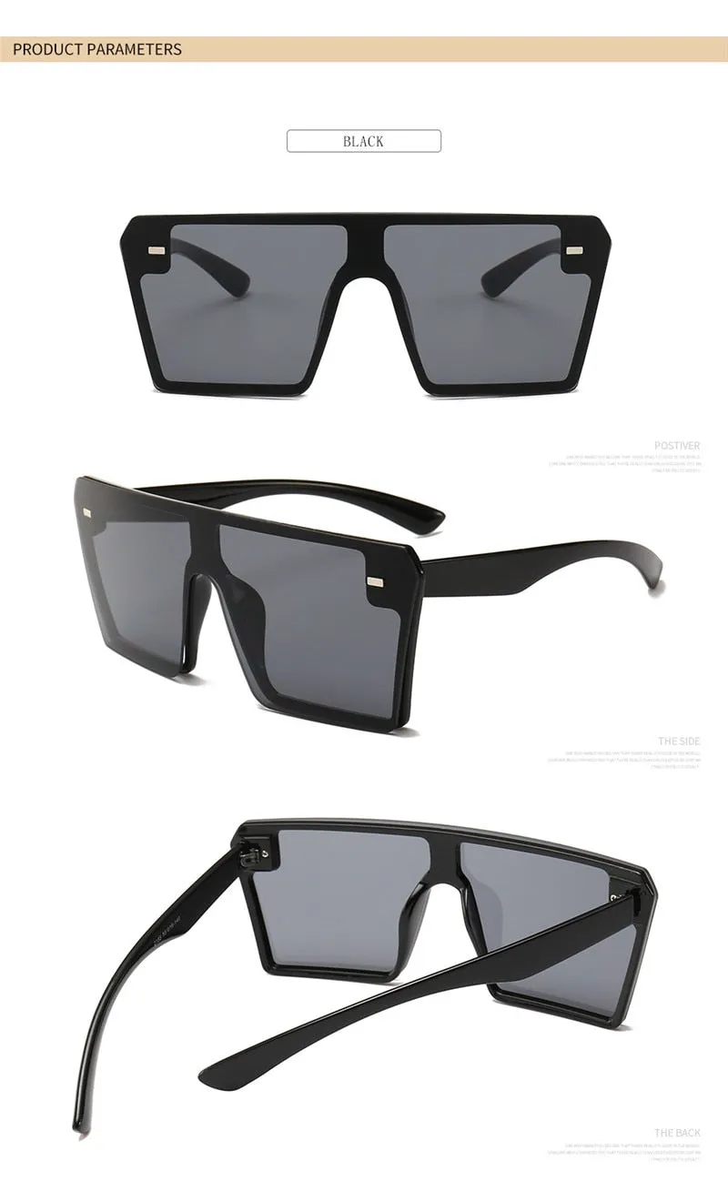Luxury Brand Fashion Flat Top Sunglasses