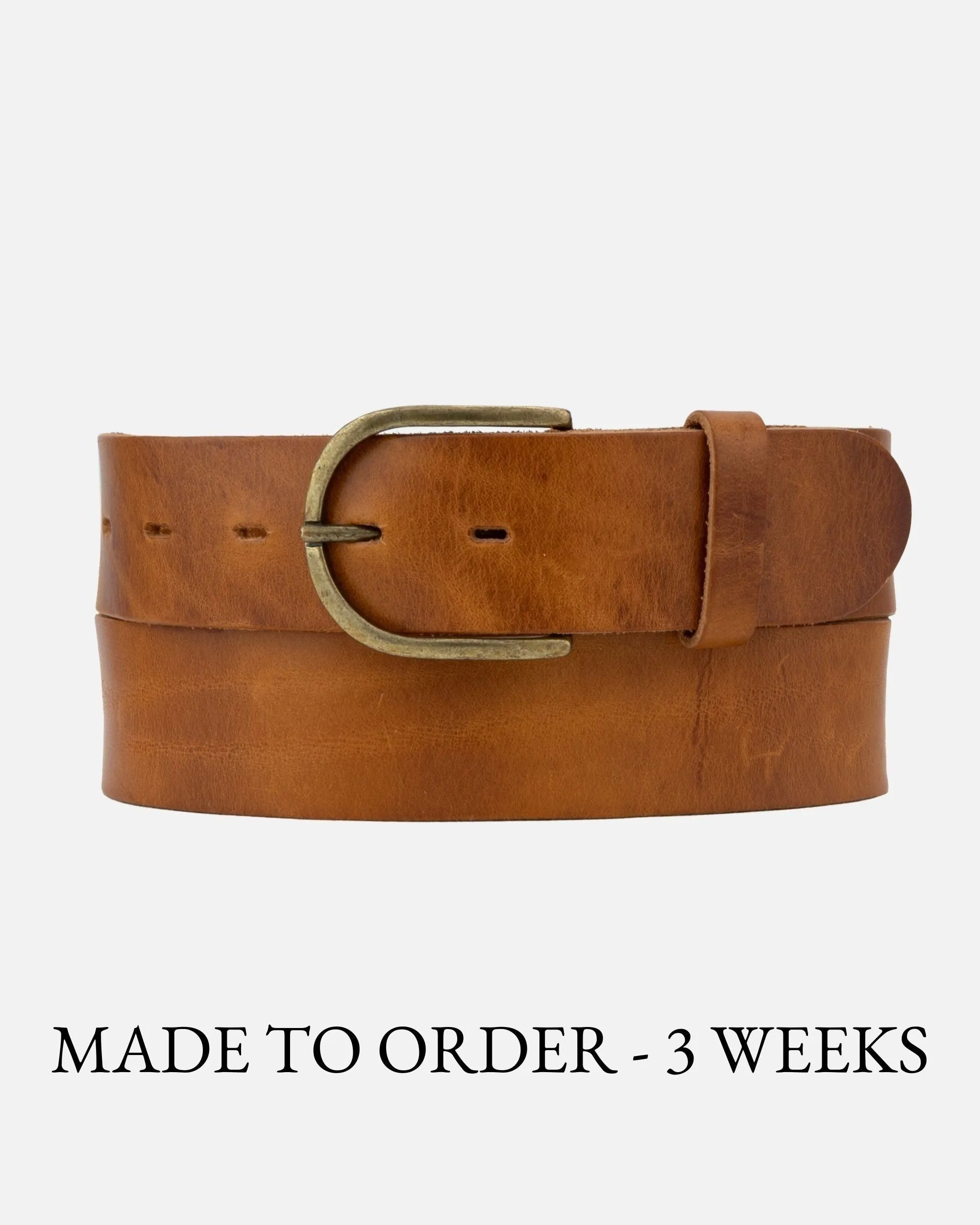 MADE TO ORDER Caro | Classic Leather Belt with Removable Buckle