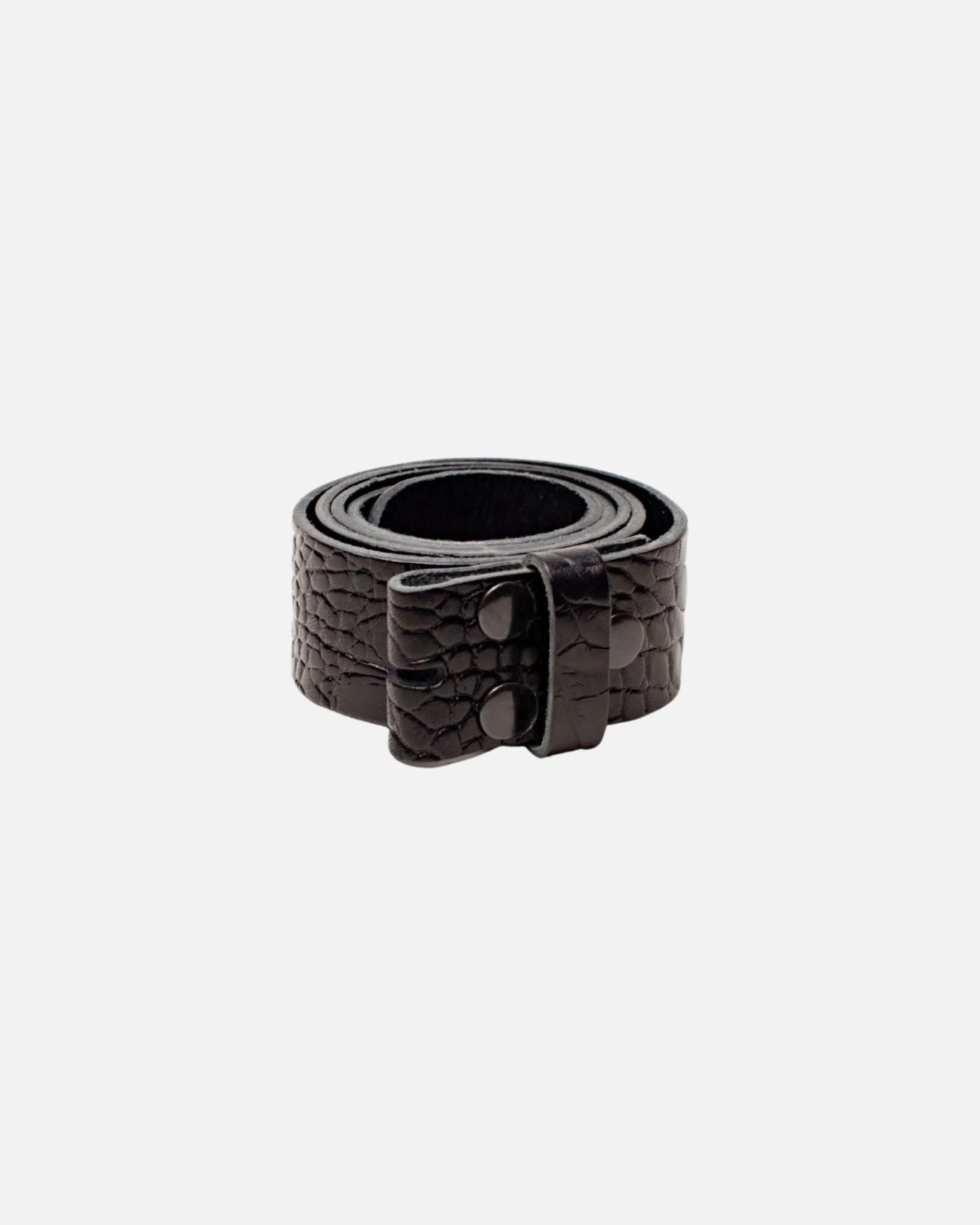 MADE TO ORDER Desi | Crocodile Embossed Leather Belt with Removable Buckle