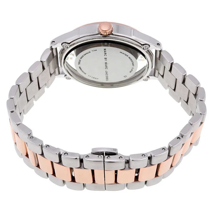 Marc By Marc Jacobs Tether Silver Transparent Dial Two-tone Ladies Watch MBM3436