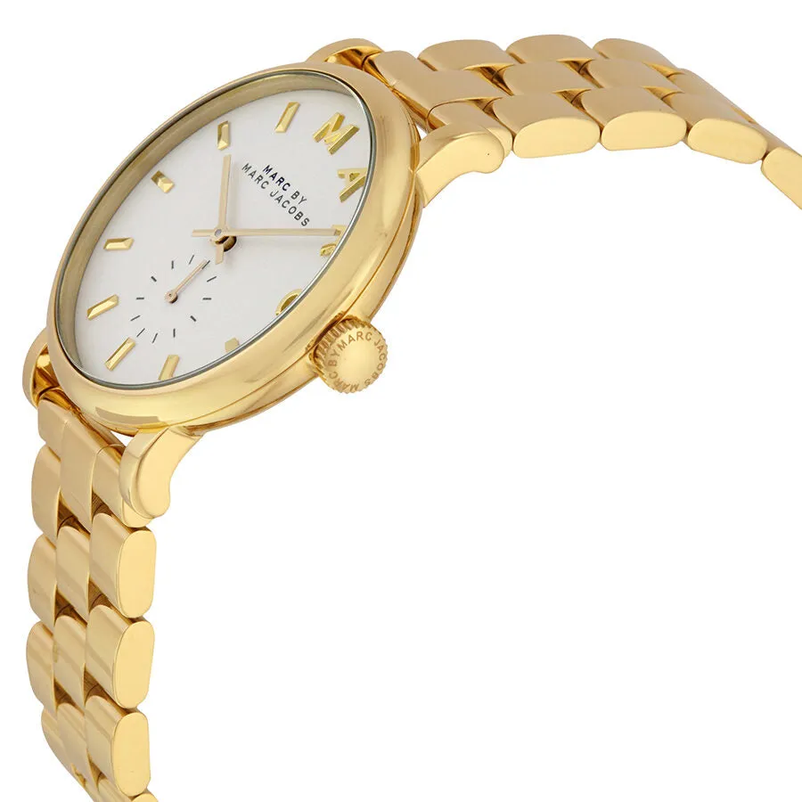 Marc By Marc Jacobs White Dial Gold-tone Ladies Watch MBM3243