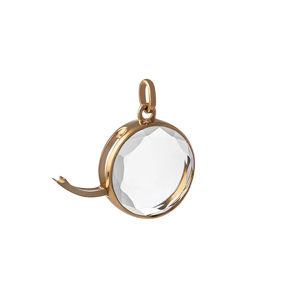 Medium Faceted Gold Locket