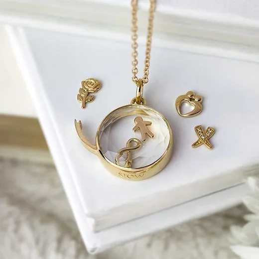 Medium Faceted Gold Locket