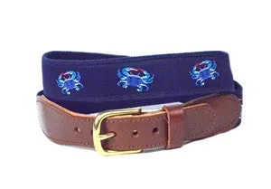 Men's Exclusive Custom Canvas Maryland Blue Crab  Belt | Designs by llillie
