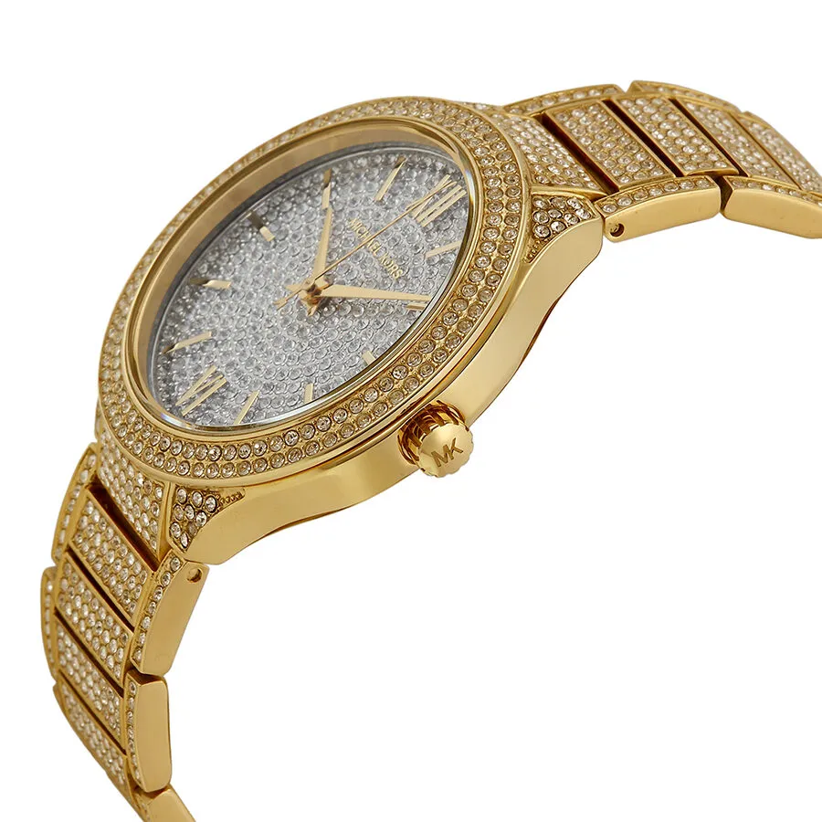 Michael Kors Kerry Crystal Pave Dial Crystal-Set Steel Ladies Watch MK3360