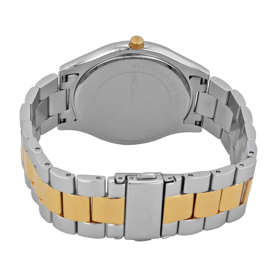 Michael Kors Slim Runway Silver Dial Two-tone Stainless Steel Unisex Watch MK3198