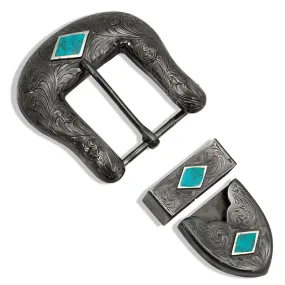 Midnight's Blue Diamond Buckle Set