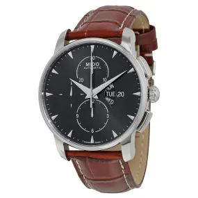 Mido Baroncelli Automatic Chronograph Black Dial Brown Leather Men's Watch M860741882