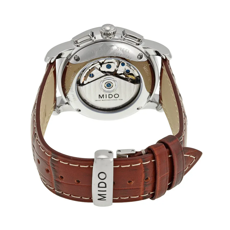 Mido Baroncelli Automatic Chronograph Black Dial Brown Leather Men's Watch M860741882