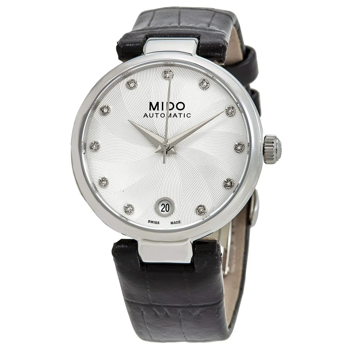 Mido Baroncelli II Automatic Diamond Silver Dial Ladies Watch M0222071603610