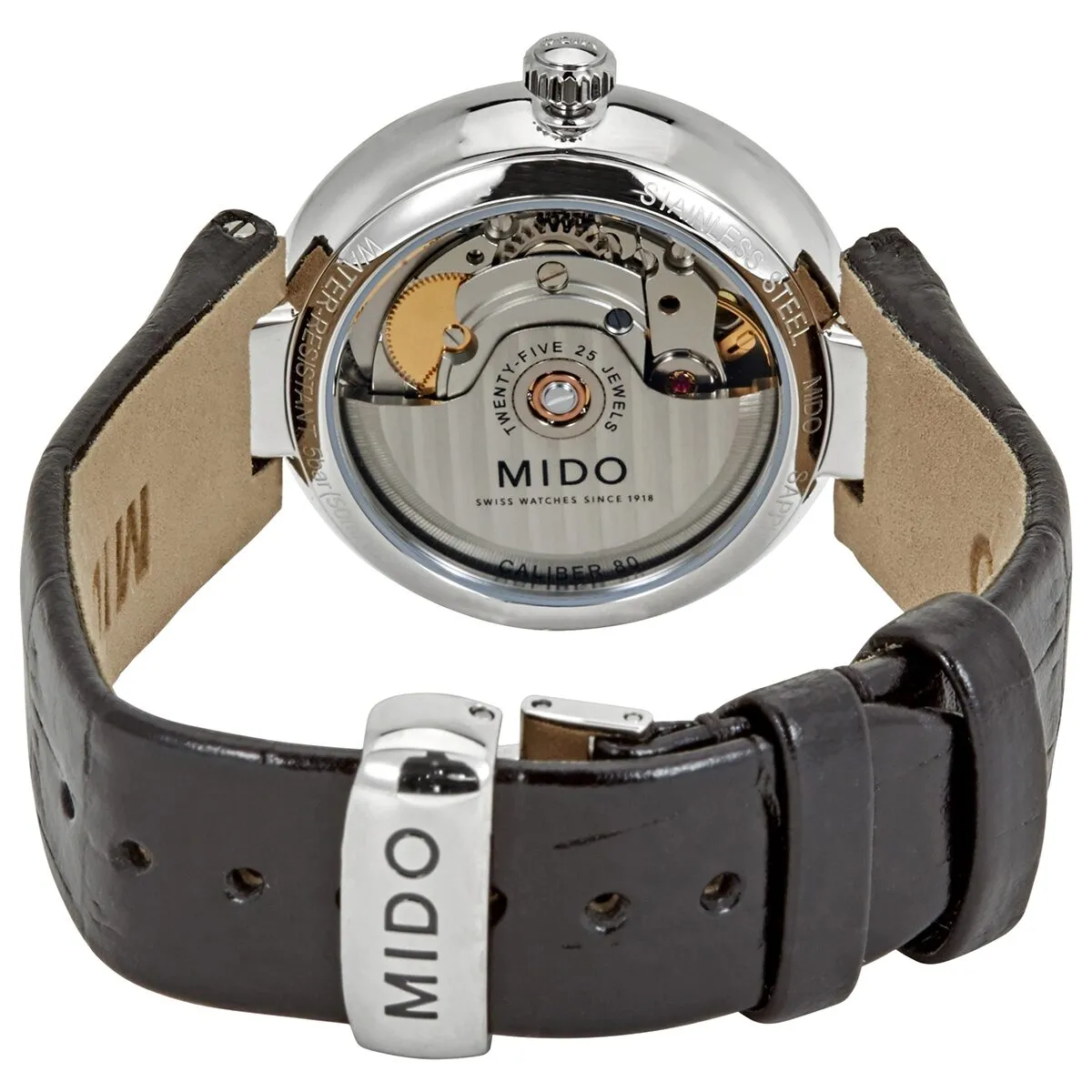 Mido Baroncelli II Automatic Diamond Silver Dial Ladies Watch M0222071603610