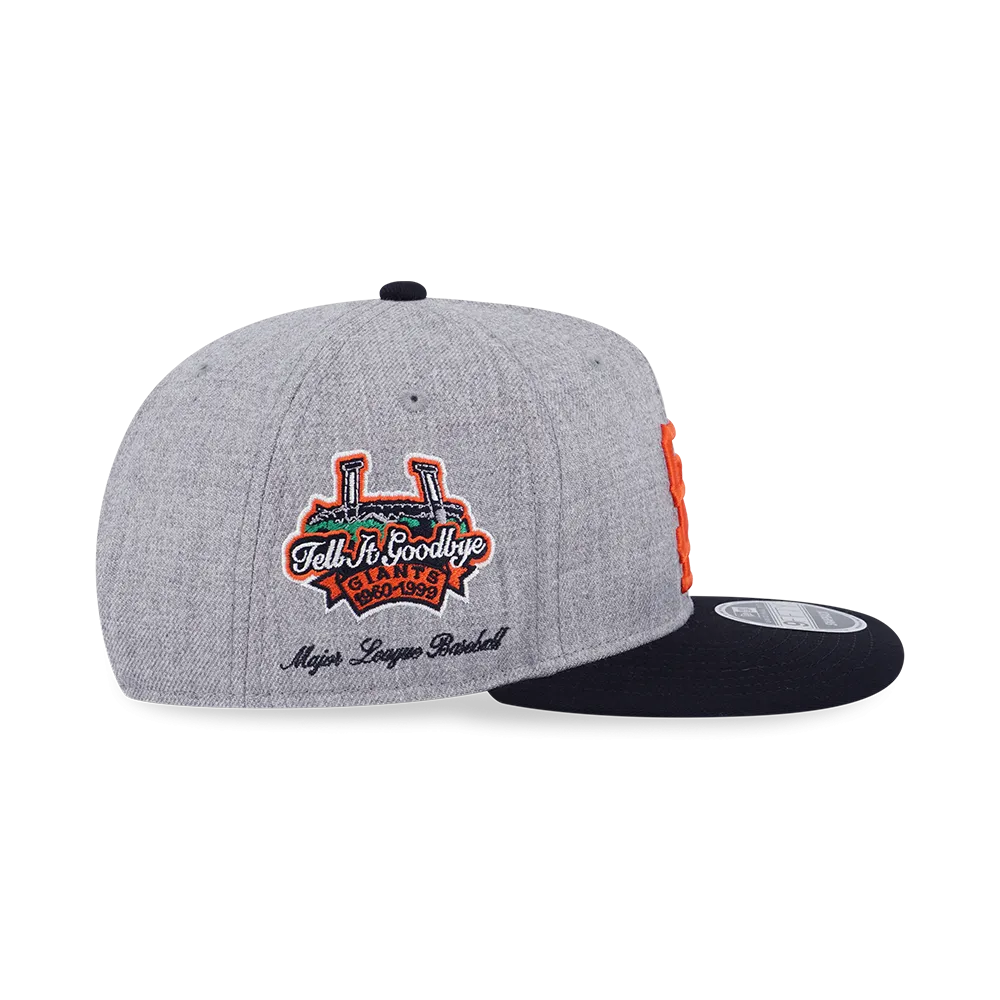 MLB SAN FRANCISCO GIANTS COOPERSTOWN BLACK VISOR HEATHER GRAY 9FIFTY OF PCV CAP