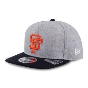 MLB SAN FRANCISCO GIANTS COOPERSTOWN BLACK VISOR HEATHER GRAY 9FIFTY OF PCV CAP