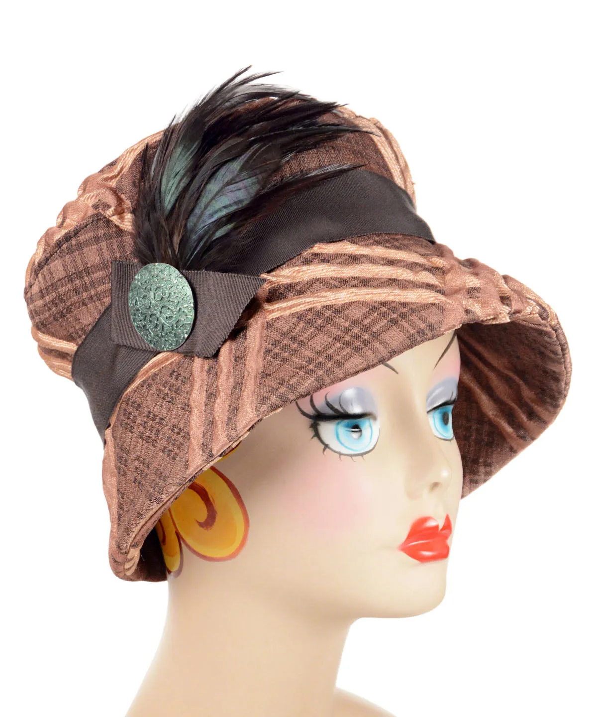 Molly Hat Style - Copper Plaid Upholstery