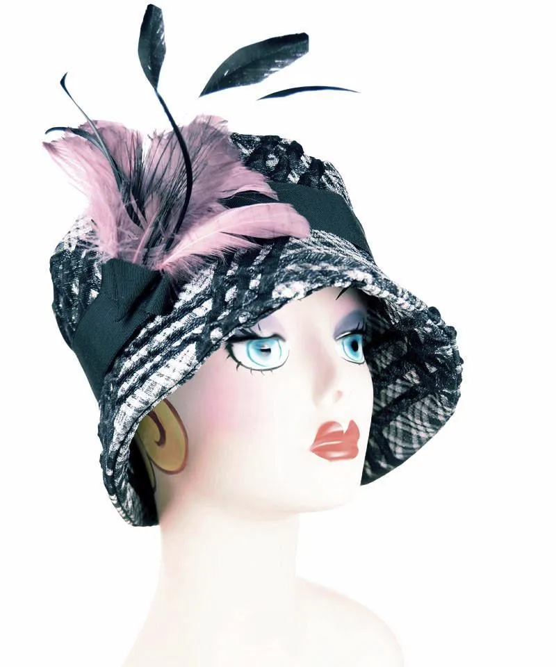 Molly Hat Style - Silver Plaid Upholstery