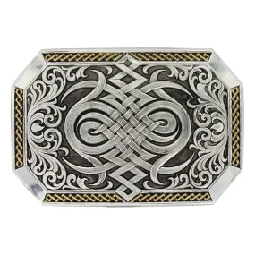 Montana Silversmiths Antiqued Two Tone Western Celtic Knot Buckle