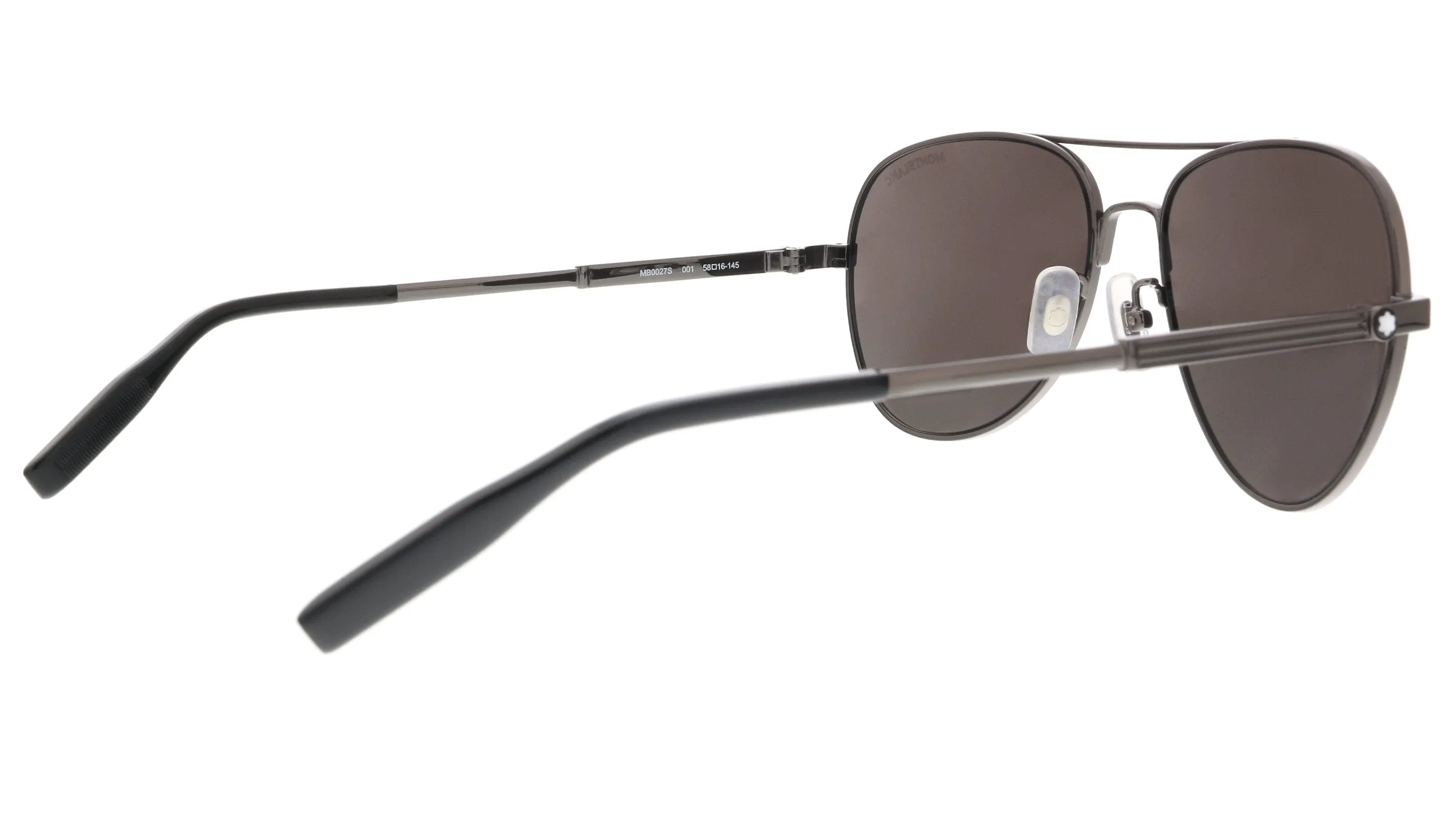 Montblanc MB0027S-001 Ruthenium Aviator Sunglasses