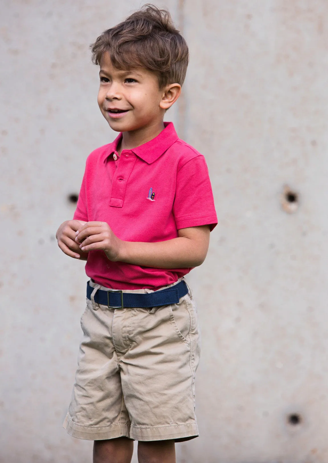 MYSELF BELTS - Navy Solid Canvas Print Easy Velcro Belt For Toddlers/Kids