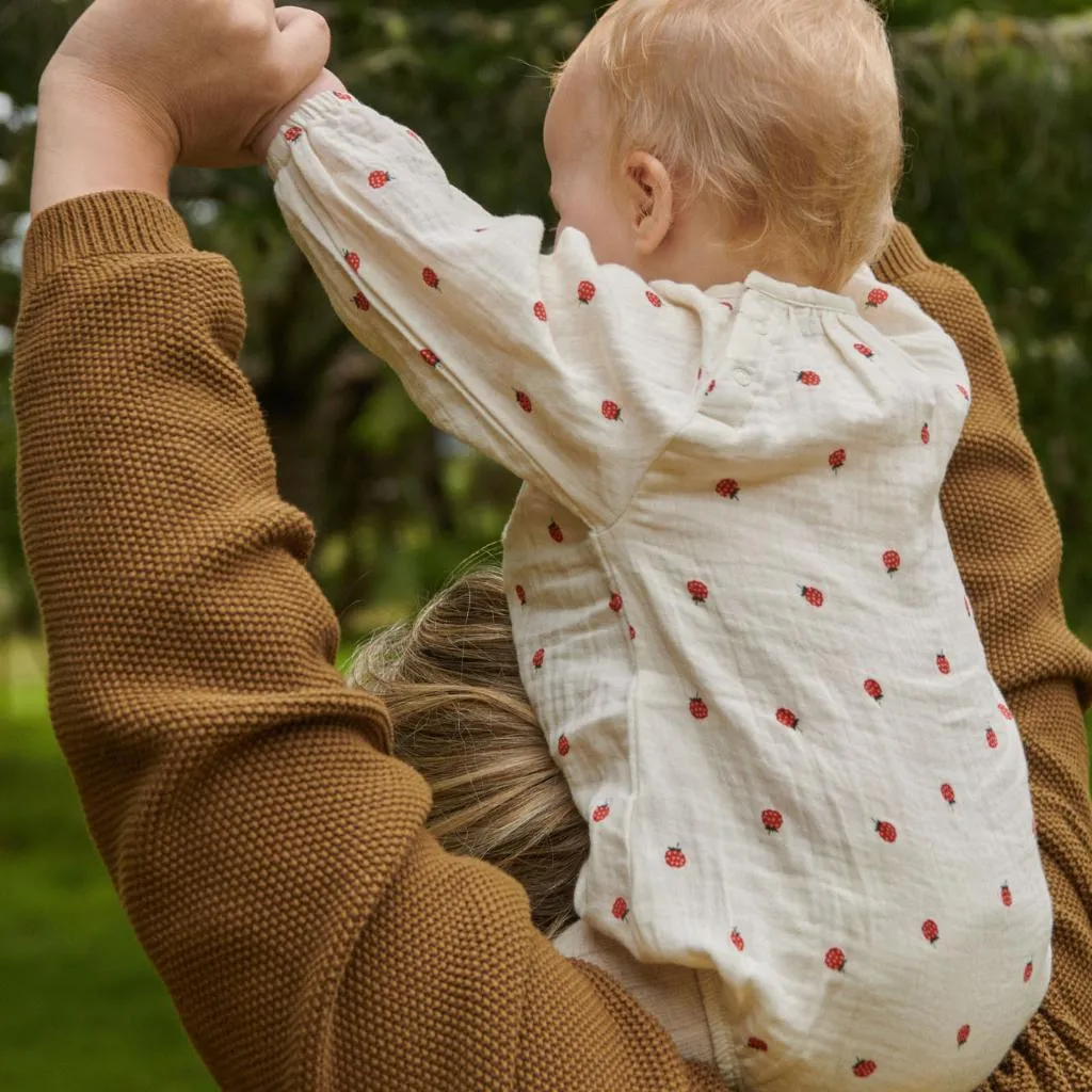 Nature Baby Meadow Bodysuit (Raspberry Print)