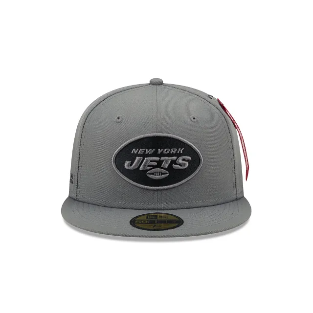 New Era Alpha Industries X New York Jets Gray 2022 59FIFTY Fitted Hat