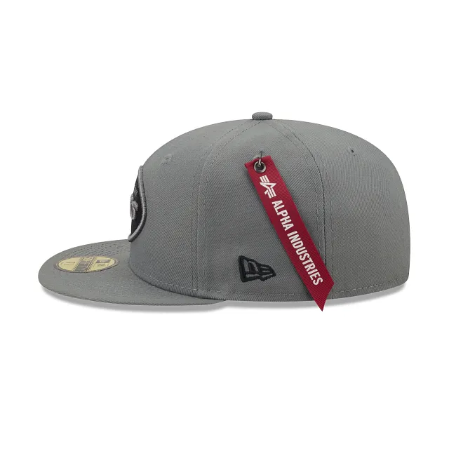 New Era Alpha Industries X New York Jets Gray 2022 59FIFTY Fitted Hat