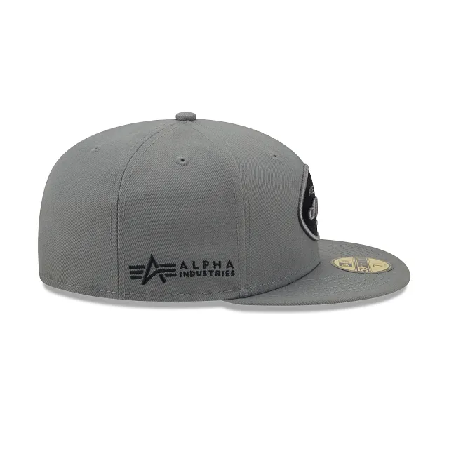 New Era Alpha Industries X New York Jets Gray 2022 59FIFTY Fitted Hat