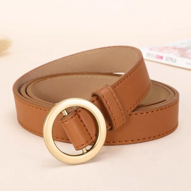 NO.ONEPAUL Circle Pin Belts for women