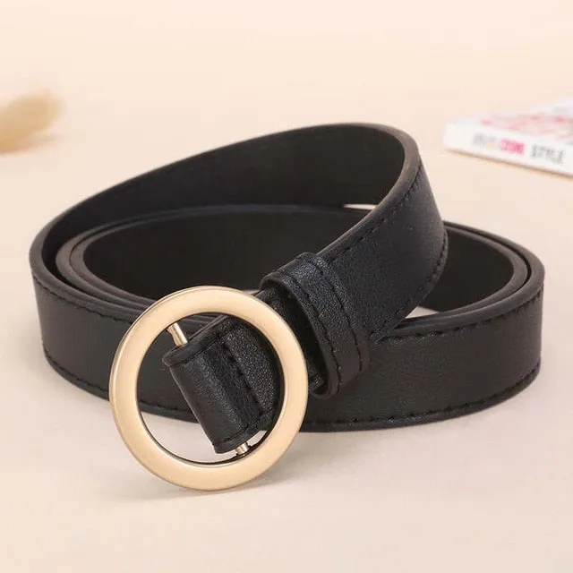 NO.ONEPAUL Circle Pin Belts for women