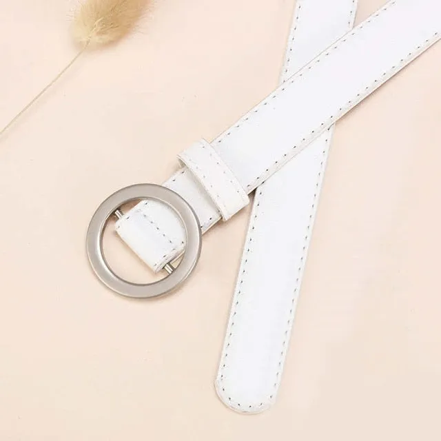 NO.ONEPAUL Circle Pin Belts for women